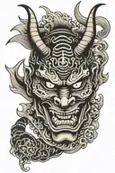 Hannya Mask Samurai tattoo design idea