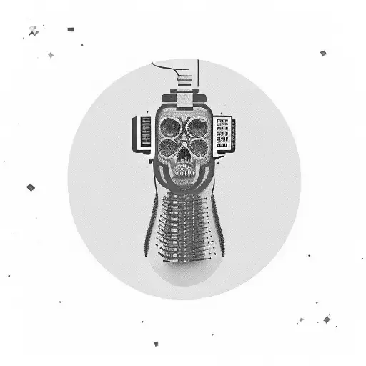 computer terminal with #tudonamain tag underneath tattoo design idea