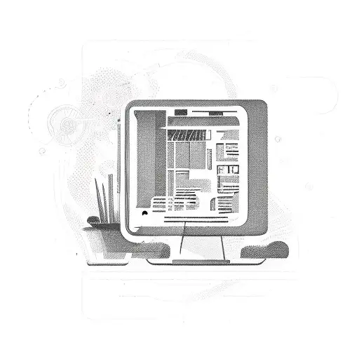 computer terminal with #tudonamain tag underneath tattoo design idea