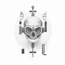 computer terminal with #tudonamain tag underneath tattoo design idea