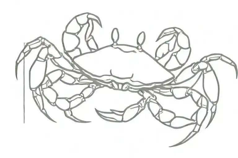 Cancer Crab holding a weighing scale balanced tattoo design idea