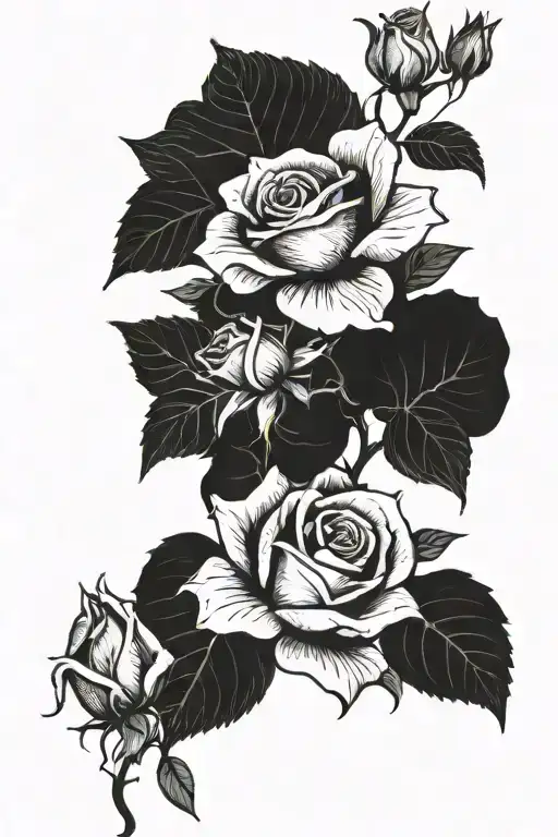 two roses with 2006 tattoo design idea