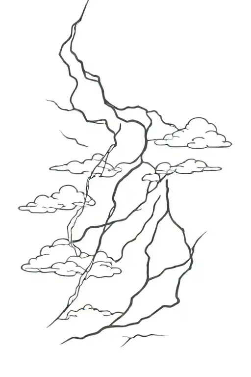 lightning strike with the outline of vermont and vietnam  tattoo design idea