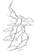 lightning strike with the outline of vermont and vietnam  tattoo design idea