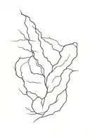 lightning strike with the outline of vermont and vietnam  tattoo design idea