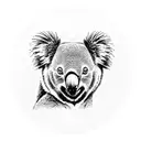 koala and tulipán  tattoo design idea