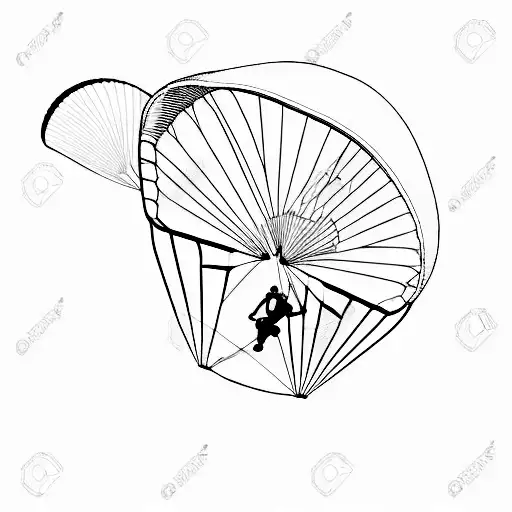 Paraglider in Cape Town tattoo design idea