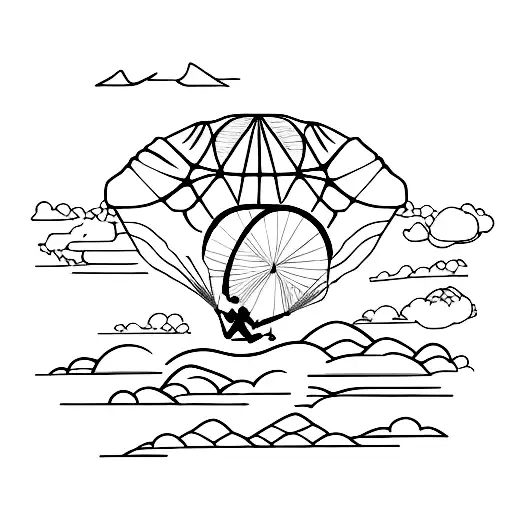 Paraglider in Cape Twon tattoo design idea