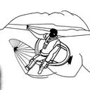 Paraglider with Table Mountain in background tattoo design idea