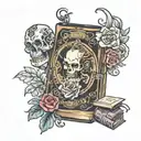 book > phone tattoo design idea