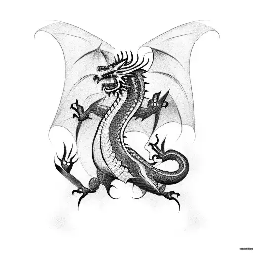 western dragon tattoo design idea