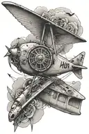 music glider aviation themed tattoo tattoo design idea