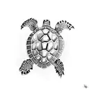 sea turtle  tattoo design idea