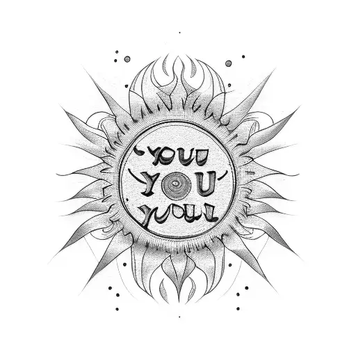 you are my sunshine tattoo design idea