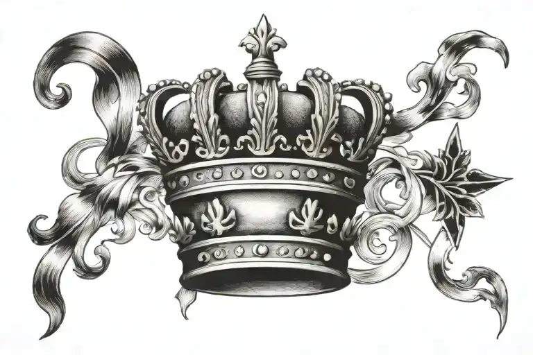 1981 year with a crown above the last 1 tattoo design idea