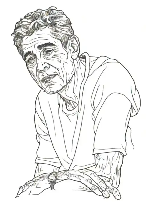 a tattoo with elements that we can associate to the brazilian singer chico buarque but not him tattoo design idea