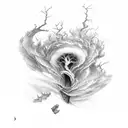 tornado  tattoo design idea