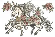 unicorn tattoo design idea