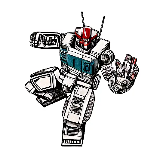torn autobot covering decepticon tattoo design idea