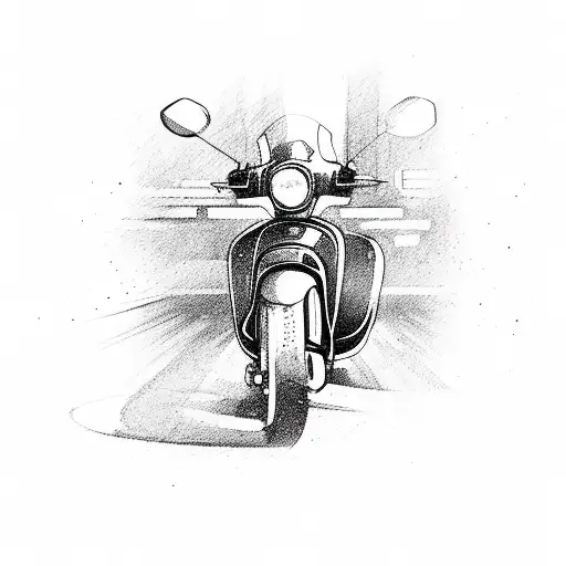 scooter crash tattoo design idea