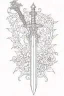 longsword tattoo design idea