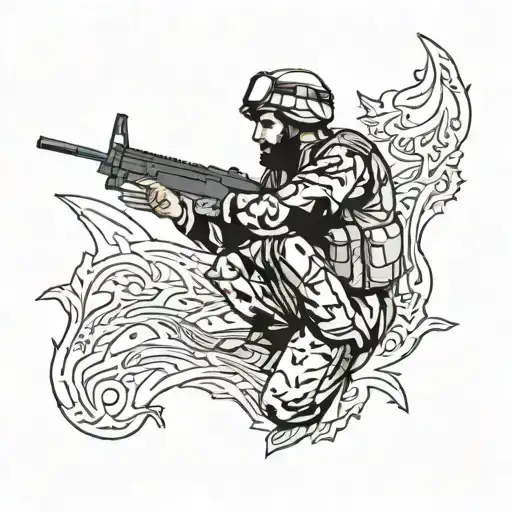 Afghanistan ISAF tattoo design idea