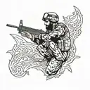 Afghanistan ISAF tattoo design idea