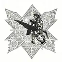 Afghanistan ISAF tattoo design idea