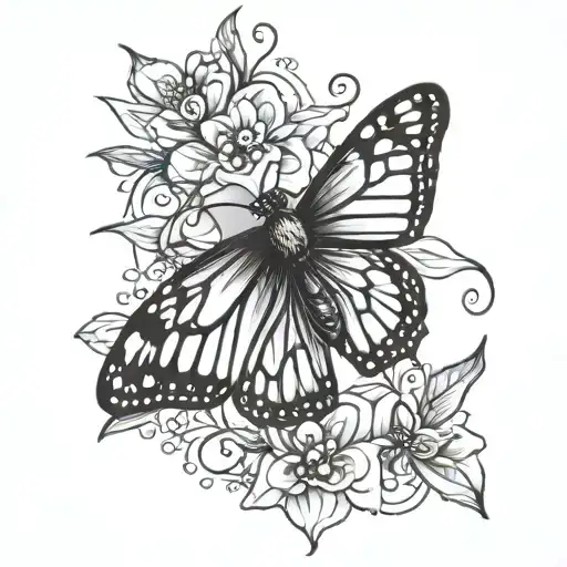 monarch butterfly, honey bee, and lady bug inspired tattoo tattoo design idea
