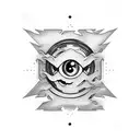 monster energy with skrillex tattoo design idea