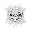 monster energy with skrillex tattoo design idea