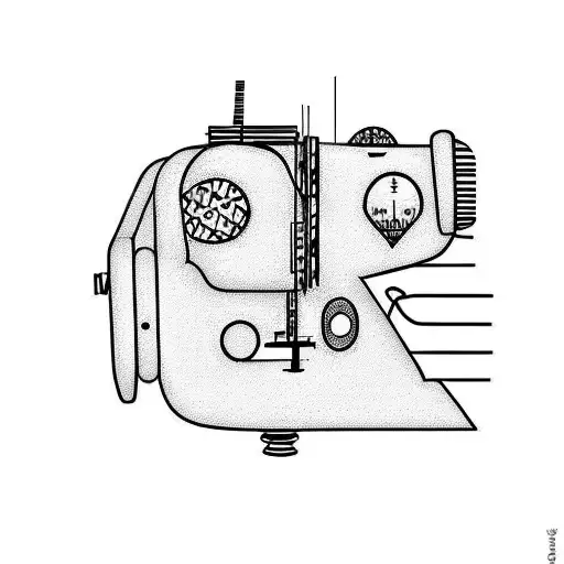 Sewing machine tattoo design idea