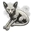 The Sphinx cat tattoo design idea