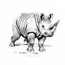 rhino tattoo design idea