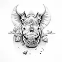 rhino tattoo design idea