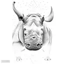 rhino tattoo design idea