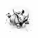 rhino tattoo design idea