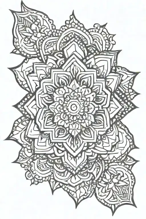 geometric henna tattoo tattoo design idea