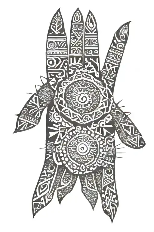 tribal henna tattoo front of hands tattoo design idea