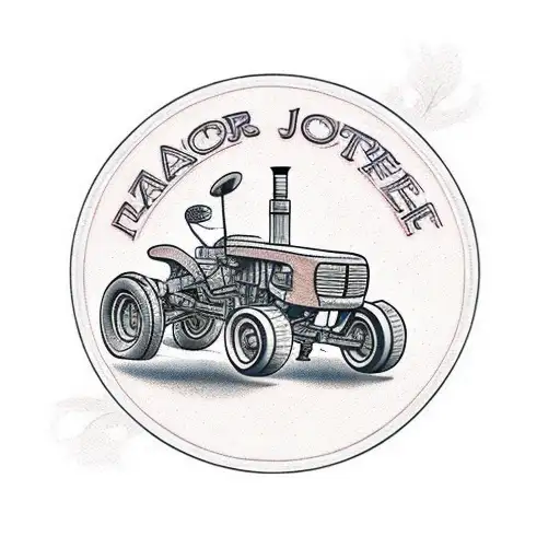 tractor tattoo design idea