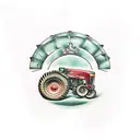 tractor tattoo design idea