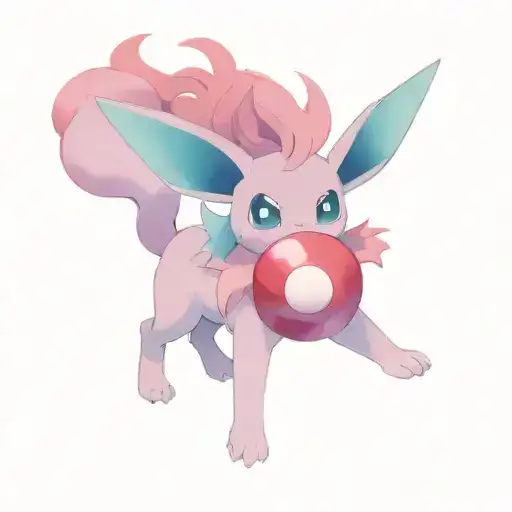 eeveelution on poke ball playing tattoo design idea