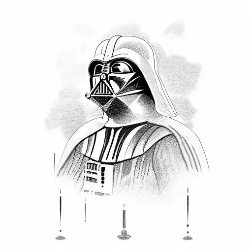 Darth Vader samury tattoo design idea
