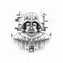 Darth Vader samury tattoo design idea