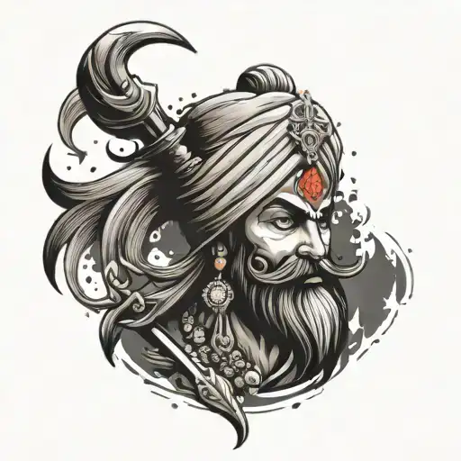 Sikh warrior tattoo design idea