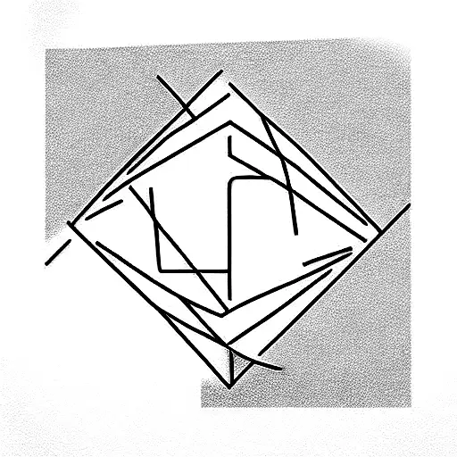 sigilism straight lines tattoo design idea