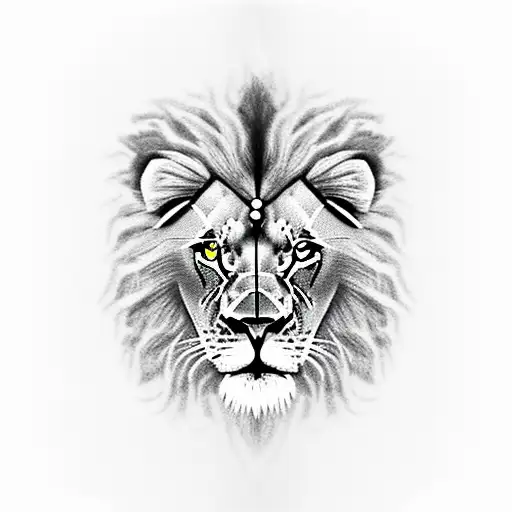 roar of a lion on a cliff  tattoo design idea