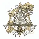 tree sacred geometry spirit totem tattoo design idea