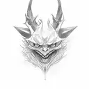 Alastor from hazbin hotel  tattoo design idea