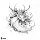 mythical creature, tattoo design idea